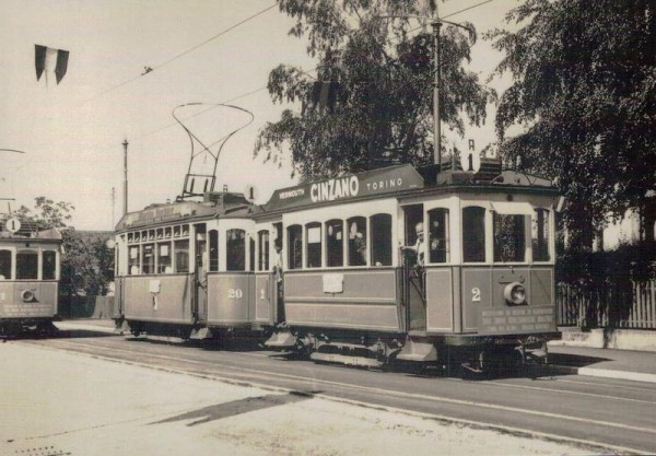 Neuhausen - Schaffhausen, Motorwagen 2 + 20, Ce 2/2 1, Postkartenbuch "Bus & Bahn in alten Ansichten" Vorderseite