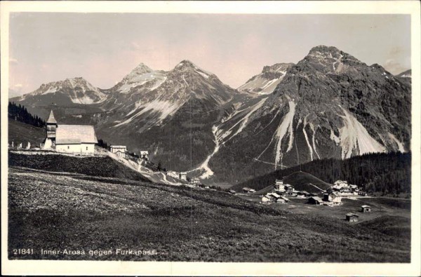 Inner Arosa gegen Furkapass Vorderseite