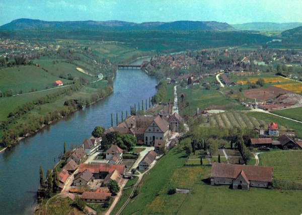 Kantonales Alters- und Pflegeheim St. Katharinental, Diessenhofen TG, Flugaufnahme Vorderseite