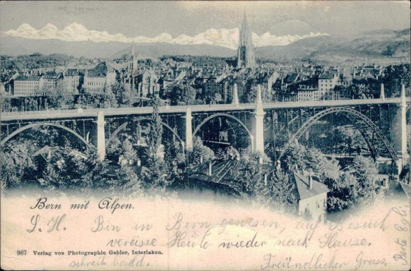 Bern mit Alpen Vorderseite