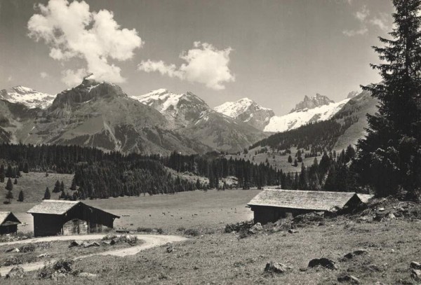 Alphütten auf Untertrübsee Vorderseite