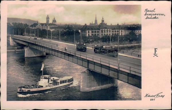Basel, Dreirosenbrücke Vorderseite