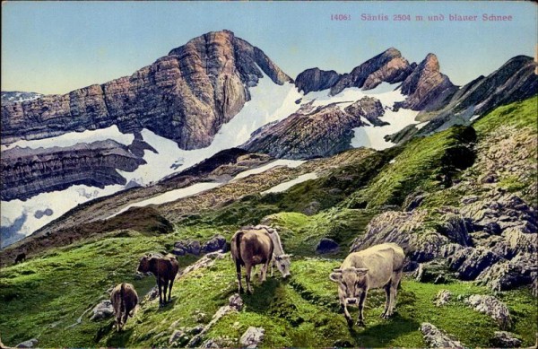 Säntis, blauer Schnee Vorderseite
