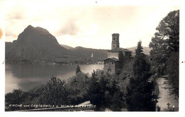 Kirche von Castagnola u. Monte Salvatore Vorderseite