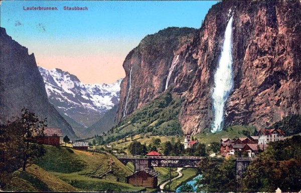 Lauterbrunnen - Staubbachfall Vorderseite