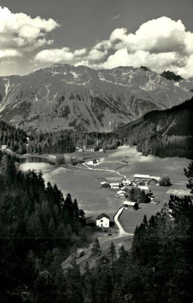 Laret bei Davos gegen Rhätikon u. Fergenhörner Vorderseite