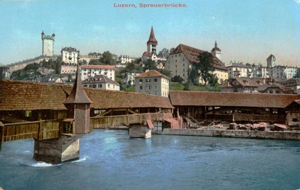 Luzern Spreuerbrücke Vorderseite