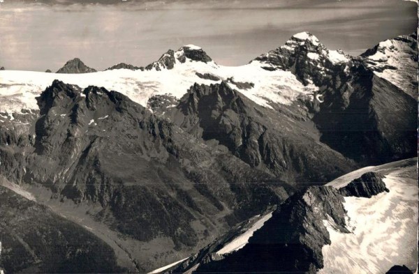 Petersgrat. Tschingelhorn u. Ltbr. Breithorn . Telli - Grindel- u. Brustspitzen Vorderseite