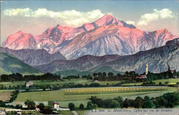 Le Mont-Blanc, vu de GenÜve Vorderseite