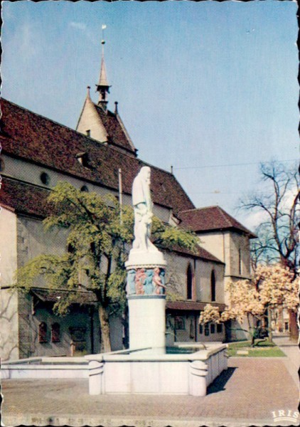 Wettstein Brunnen mit Theodorskirche, Basel