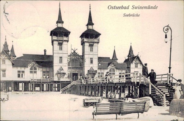 Ostseebad - Swinemünde,Seebrücke Vorderseite