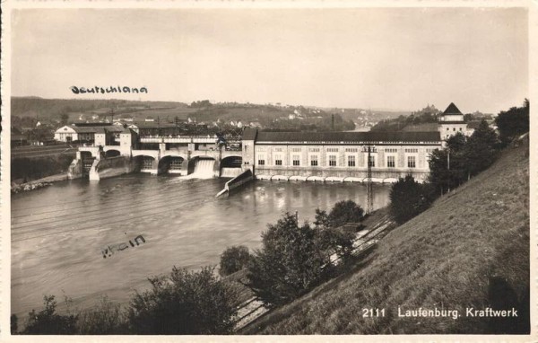 Laufenburg. Kraftwerk. 1945 Vorderseite