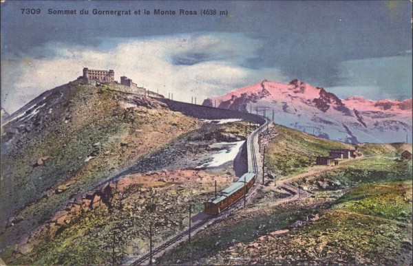 Sommet du Gornergrat et le Monte Rosa