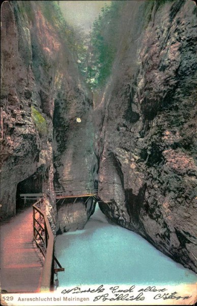 Aareschlucht bei Meiringen Vorderseite