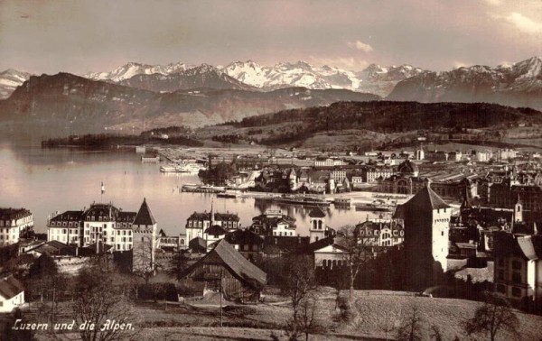 Luzern und die Alpen Vorderseite