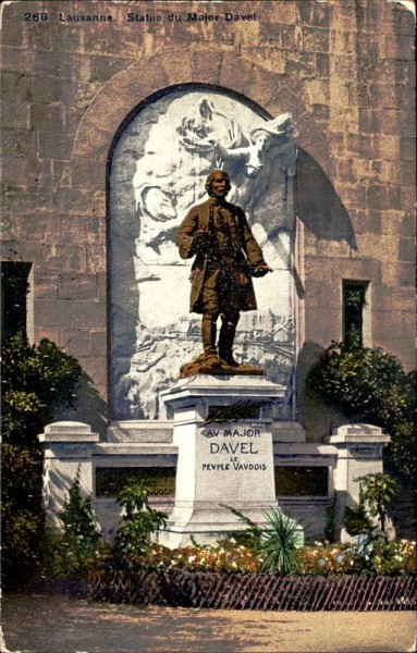 Lausanne, Statue du Major Davel Vorderseite