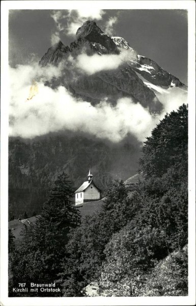 Braunwald/Kirchli mit Ortstock Vorderseite