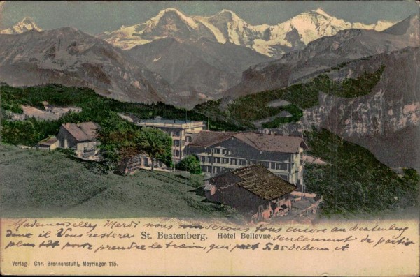 St. Beatenberg. Hotel Bellevue Vorderseite