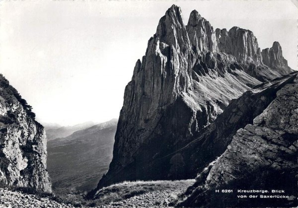 Kreuzberge. Blick von der Saxerlücke Vorderseite
