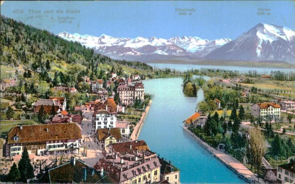 Thun und die Alpen Vorderseite