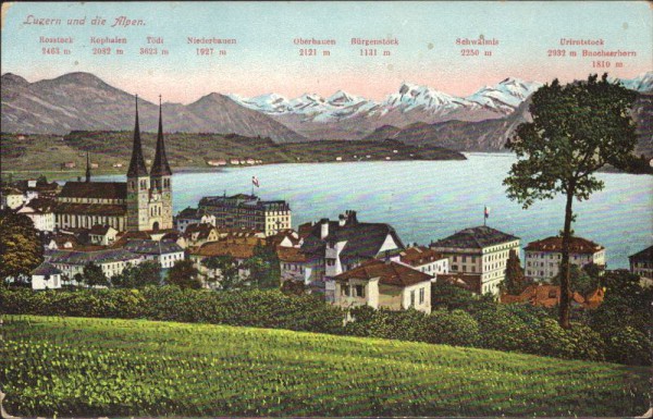 Luzern und die Alpen