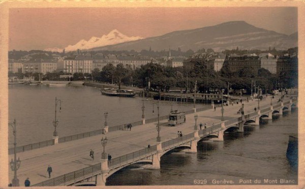 Genève. Le Pont du Mont-Blanc Vorderseite
