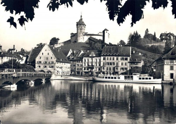 Schaffhausen, Schifflände & Munot Vorderseite