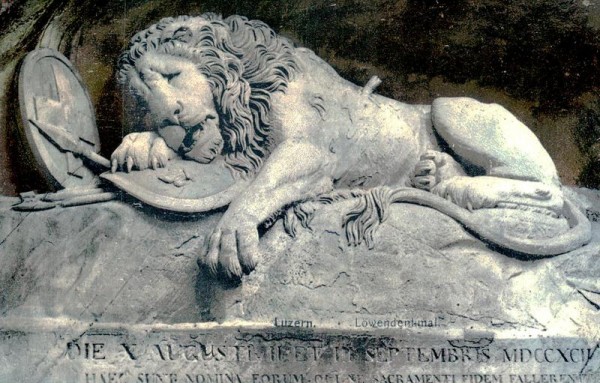 Löwendenkmal, Luzern Vorderseite