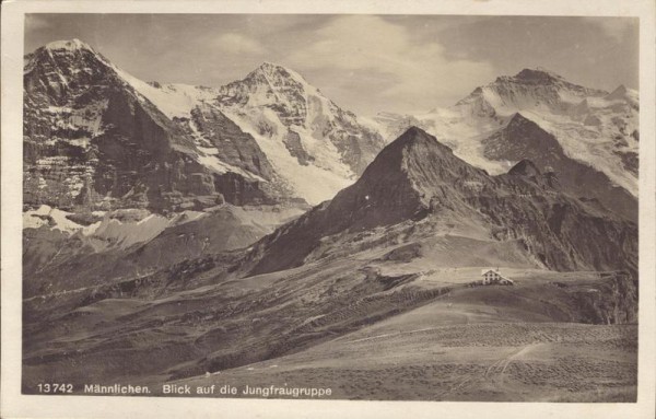 Männlichen, Blick auf die Jungfraugruppe Vorderseite