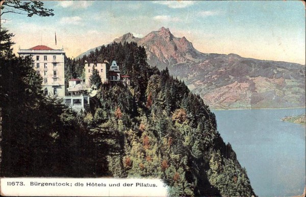 Bürgenstock : Die Hotels und der Pilatus Vorderseite