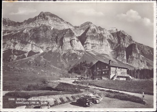 Hotel-Pension Passhöhe Schwägalp (1300m). 1945