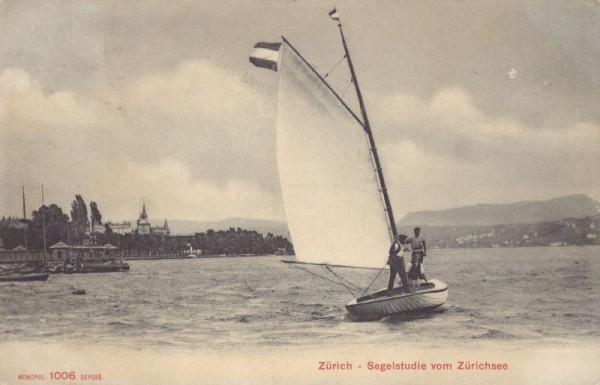 Zürich - Segelstudie vom Zürichsee