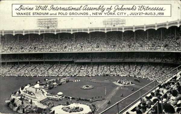 Divine Will International Assembly of Iehovah's Witnesses, Yankee Stadium and Polo Grounds, New York City Vorderseite