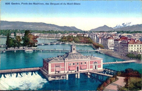 Genève. Ponts des Machines, des Bergues et du Mont-Blanc Vorderseite