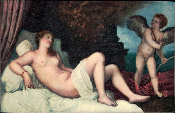 Danae und Amor, Tiziano Vecelli Vorderseite