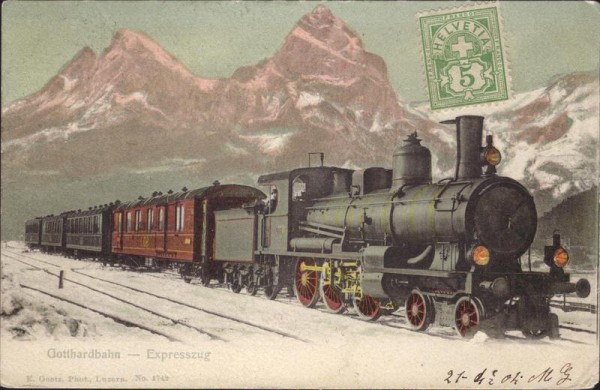 Gotthardbahn-Expresszug Vorderseite