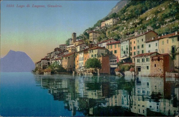 Lago di Lugano, Gandria. Vorderseite