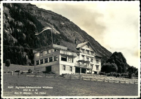 Wildhaus, Kurhaus Schönenboden Vorderseite