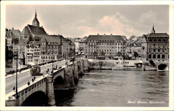 Basel - Mittlere Brücke Vorderseite