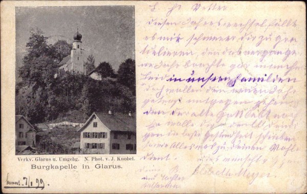 Burgkapelle in Glarus. 1898