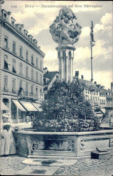 Bern - Bärenbrunnen auf dem Bärenplatz Vorderseite