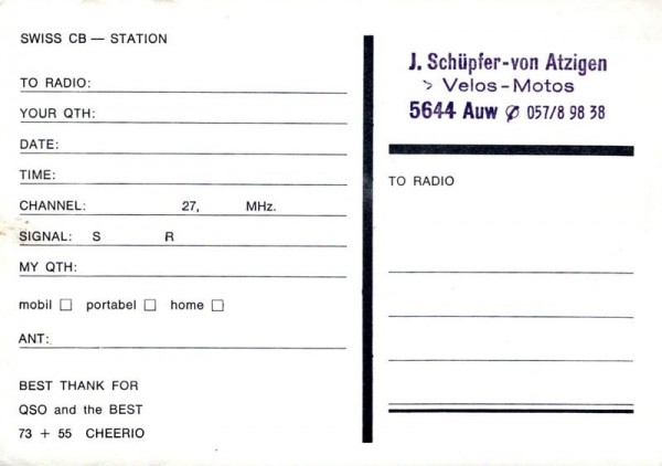 QSL- Karte, Halogen 79-1, Auw Vorderseite