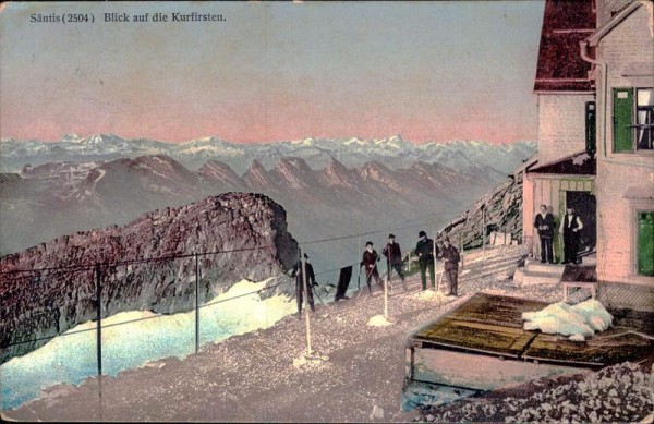 Säntis, Bick auf die Kurfirsten Vorderseite
