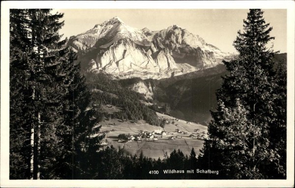 Wildhaus mit Schafberg (1782 m) Vorderseite