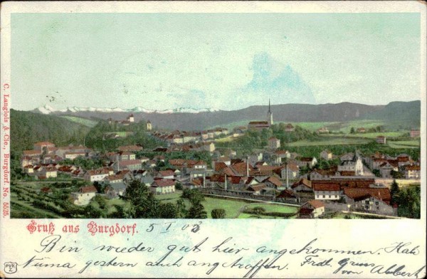 Gruss aus Burgdorf Vorderseite