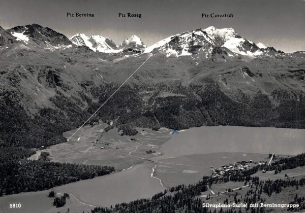 Silvaplana-Surlej mit Berninagruppe Vorderseite