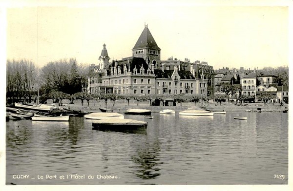 Ouchy - Le Port et l'Hotel du Chateau Vorderseite