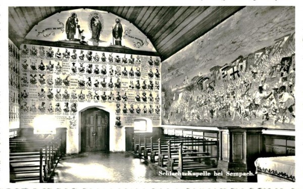 Inneres der Schlachtkapelle Sempach Vorderseite