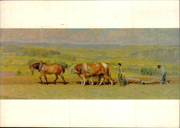Le labour dans le Jorat, Eugène Burnand Vorderseite