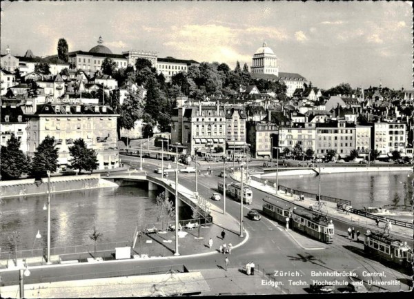 Zürich. Bahnhofbrücke, Central Vorderseite